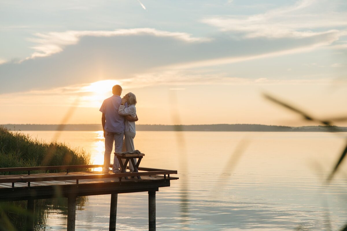 Couple enjoying life after a successful exit